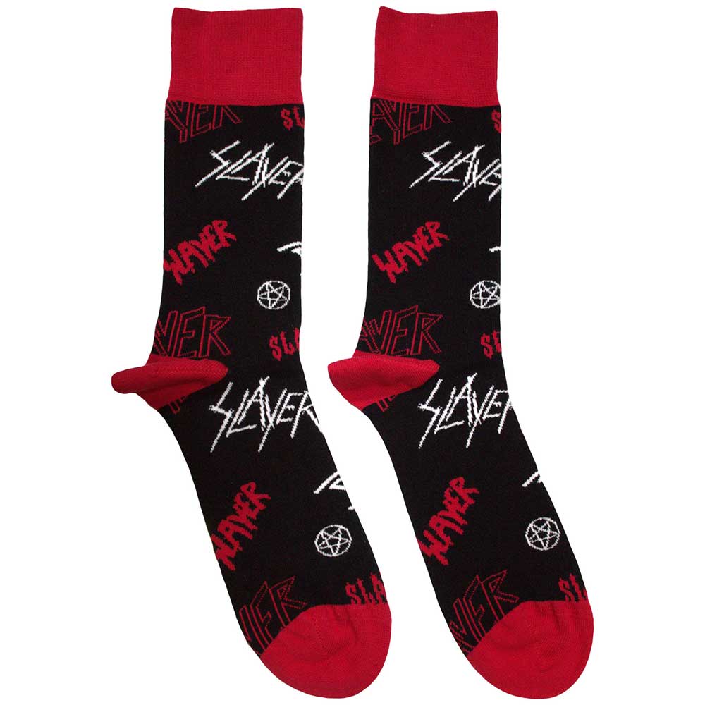 Slayer Unisex Ankle Socks: Logos Pattern (UK Size 7 - 11)