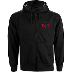 Slipknot Ladies Zipped Hoodie: 9 Point Star (Back Print)