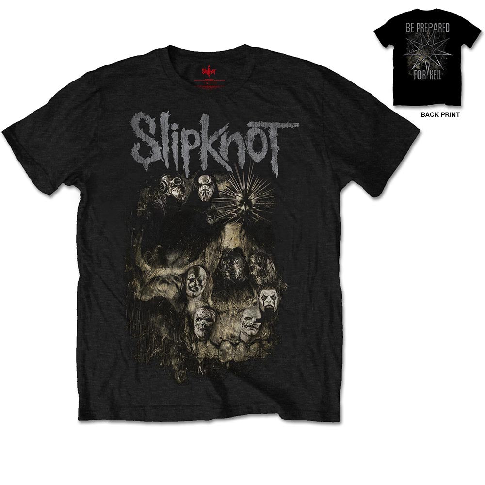 Slipknot Unisex T-Shirt: Skull Group (Back Print)