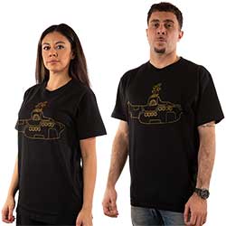 The Beatles Unisex Embellished T-Shirt: Yellow Submarine (Diamante)