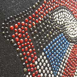 The Rolling Stones Unisex Embellished T-Shirt: Classic UK (Diamante)