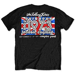 The Rolling Stones Unisex T-Shirt: London European '73 (Back Print)