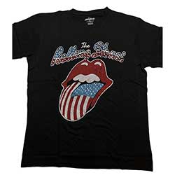 The Rolling Stones Unisex Embellished T-Shirt: USA Tongue (Diamante)
