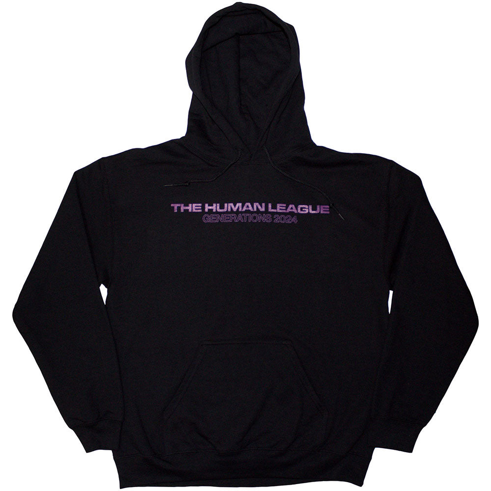 The Human League Unisex Pullover Hoodie: Generations Tour '24 Logo (Black)