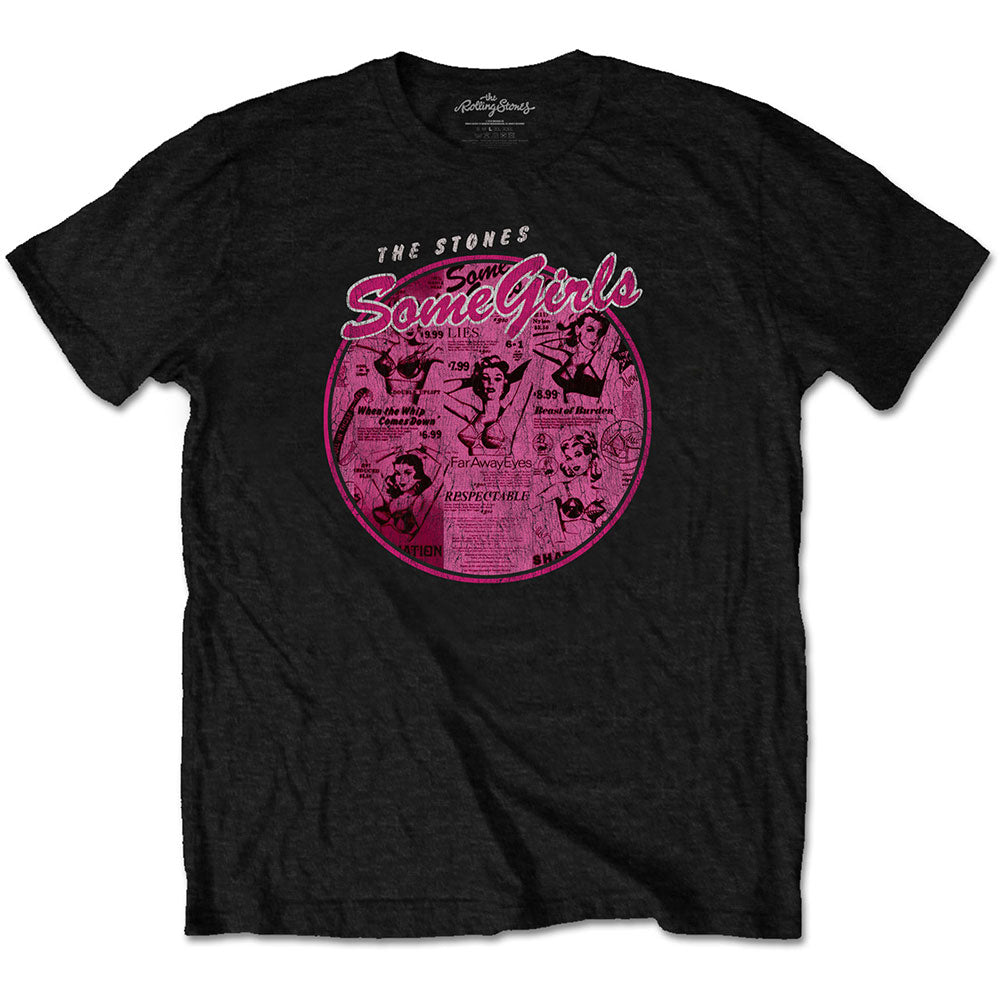 The Rolling Stones Unisex T-Shirt: Some Girls Circle V.2.