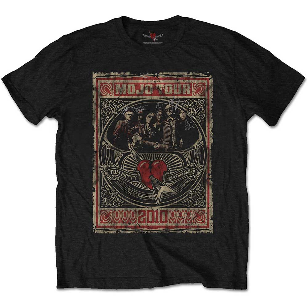 Tom Petty & The Heartbreakers Unisex T-Shirt: Mojo Tour (Soft Hand Inks)