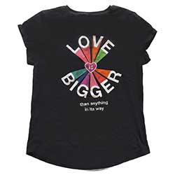 U2 Ladies Babydoll T-Shirt: Love Is Bigger (Back Print) (Ex-Tour)