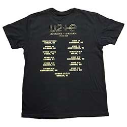 U2 Unisex T-Shirt: Logo 2018 (Back Print) (Ex-Tour)