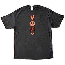 U2 Unisex T-Shirt: Vertigo Tour 2005 Symbols (Back Print) (Ex-Tour) (X-Large)