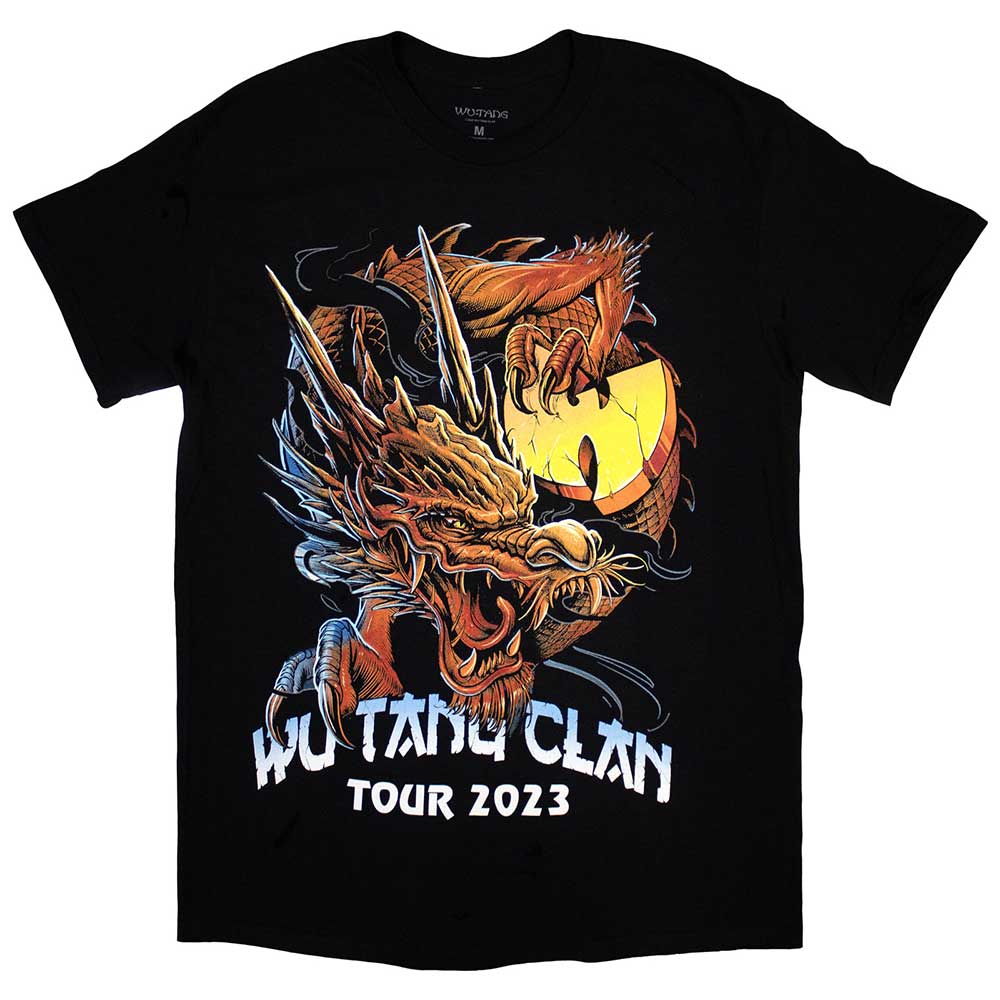 Wu-Tang Clan Unisex T-Shirt: Tour '23 Dragon Back Print (Back Print & Ex-Tour)