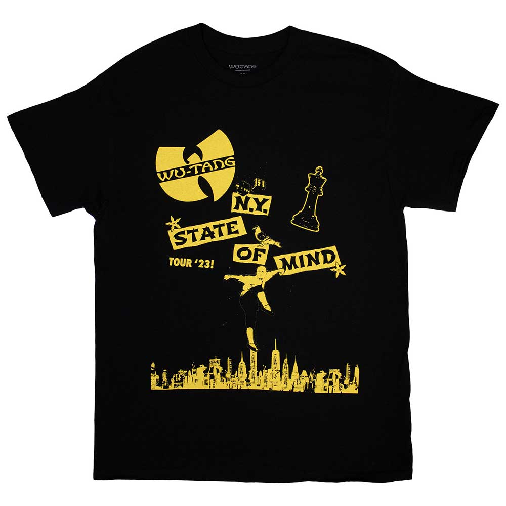Wu-Tang Clan Unisex T-Shirt: Tour '23 NY State Of Mind (Back Print & Ex-Tour)