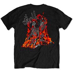 Yungblud Unisex T-Shirt: Weird Flaming Skeletons (Back Print)
