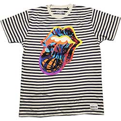 The Rolling Stones Unisex T-Shirt: Cyberdelic (Striped)