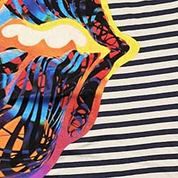 The Rolling Stones Unisex T-Shirt: Cyberdelic (Striped)