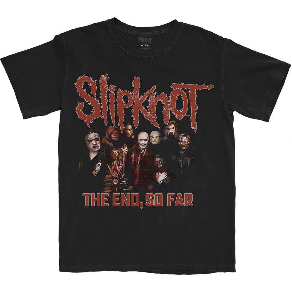 Slipknot Unisex T-Shirt: The End, So Far Group Photo (Back Print)