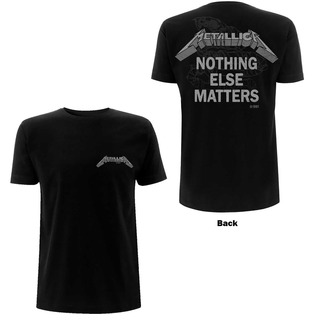 Metallica Unisex T-Shirt: Nothing Else Matters (Back Print)