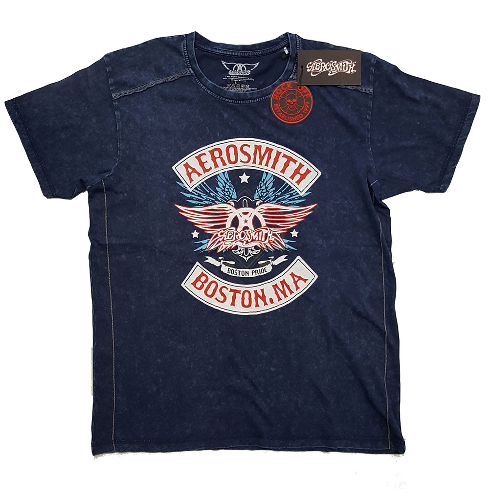 Aerosmith Unisex T-Shirt: Boston Pride (Wash Collection)