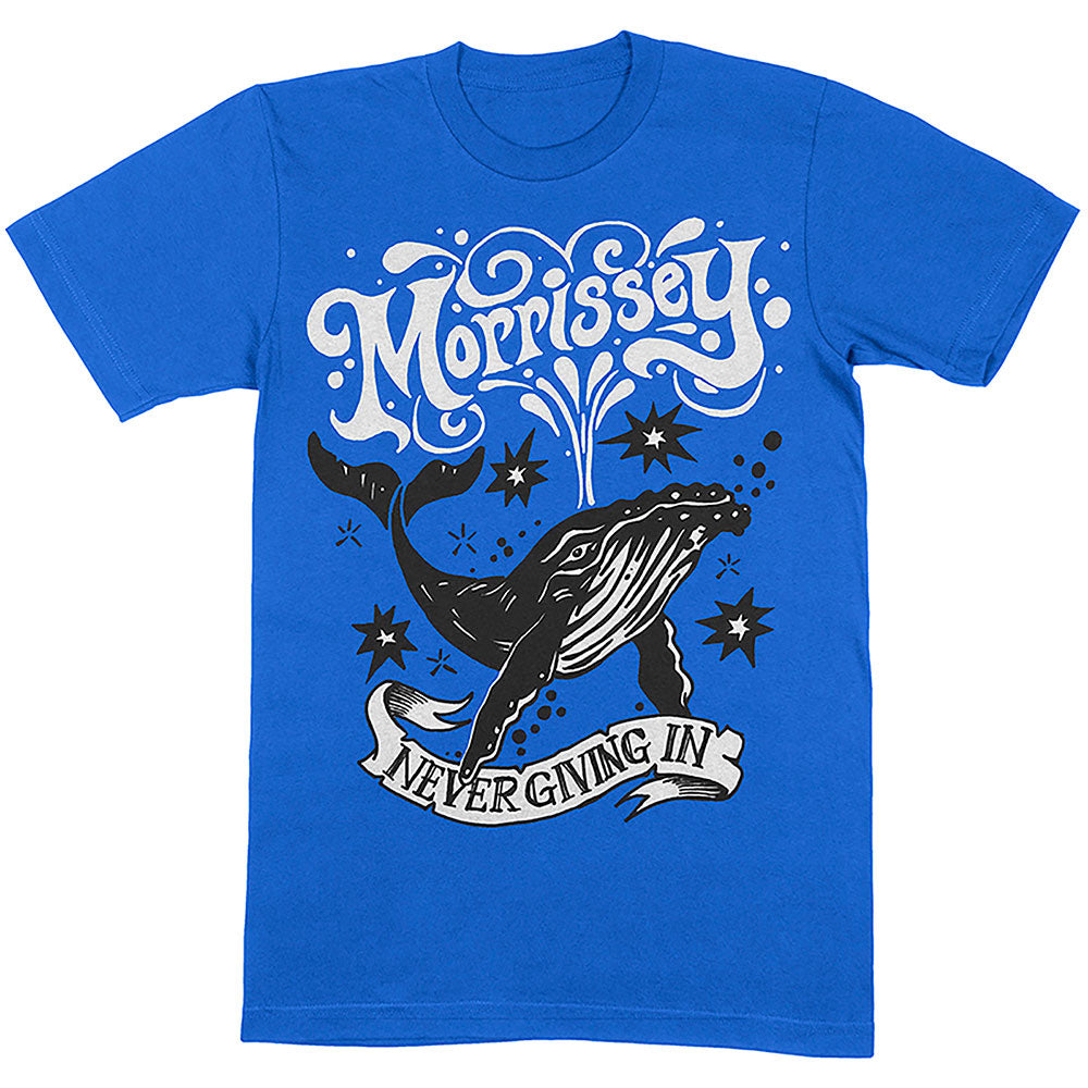 Morrissey Unisex T-Shirt: Never Giving In/Whale