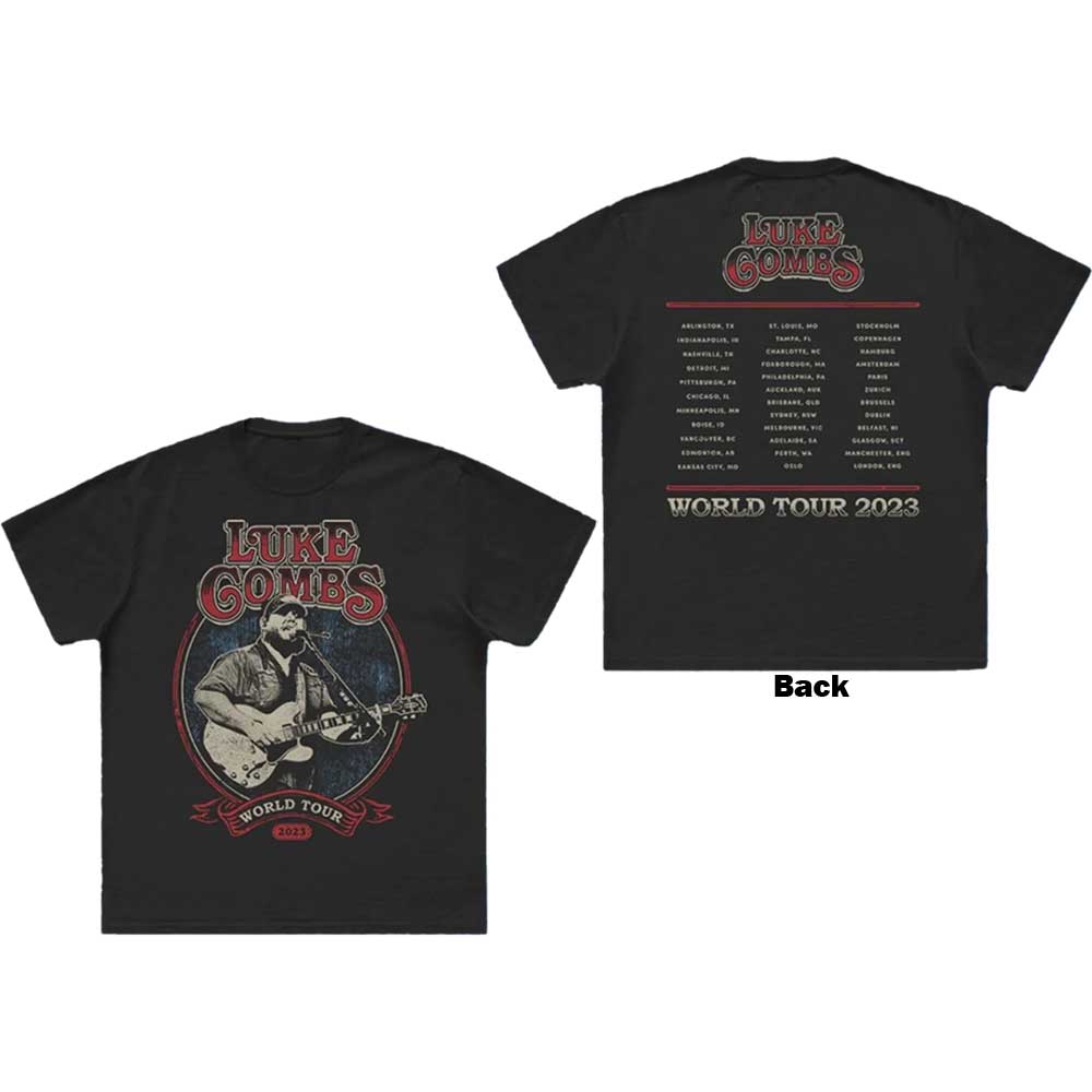 Luke Combs Unisex T-Shirt: Tour 23 Guitar Photo