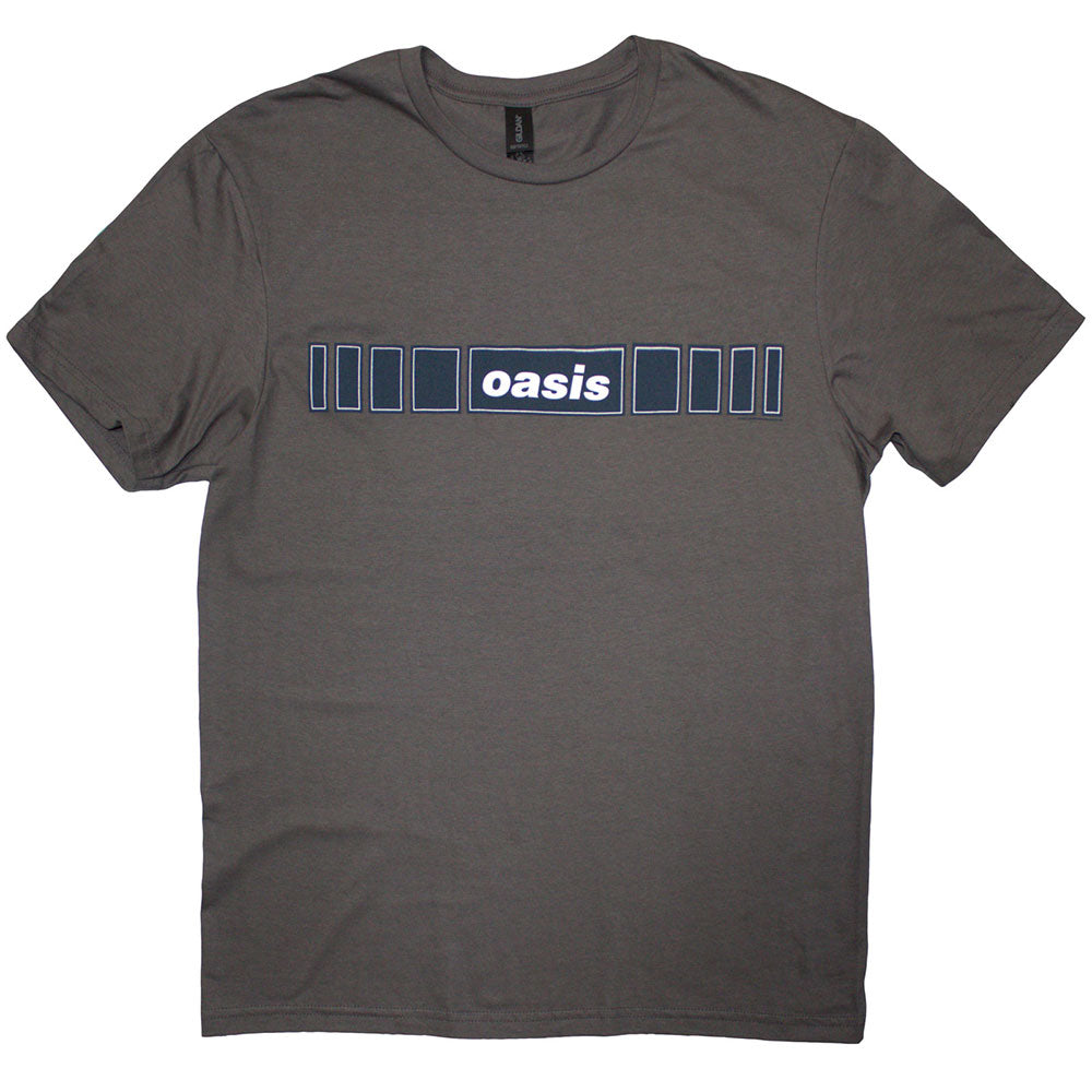Oasis Unisex T-Shirt: Horizontal Bars Logo (Charcoal Grey) – House
