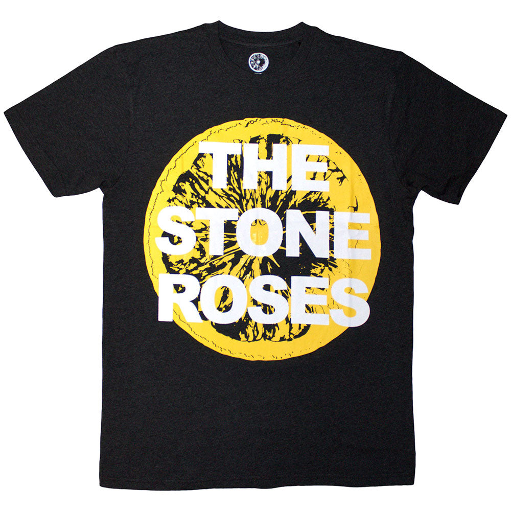 The Stone Roses Unisex T-Shirt: Large Lemon (Charcoal Grey)