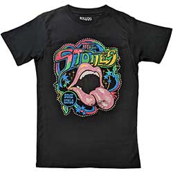 The Rolling Stones Unisex Embellished T-Shirt: Some Girls Neon Tongue (Diamante)