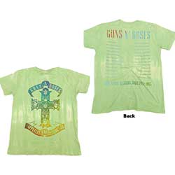Guns N' Roses Unisex T-Shirt: Gradient Use Your Illusion Tour (Wash Collection & Back Print)