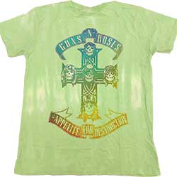 Guns N' Roses Unisex T-Shirt: Gradient Use Your Illusion Tour (Wash Collection & Back Print)