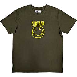 Nirvana Unisex T-Shirt: Yellow Smiley