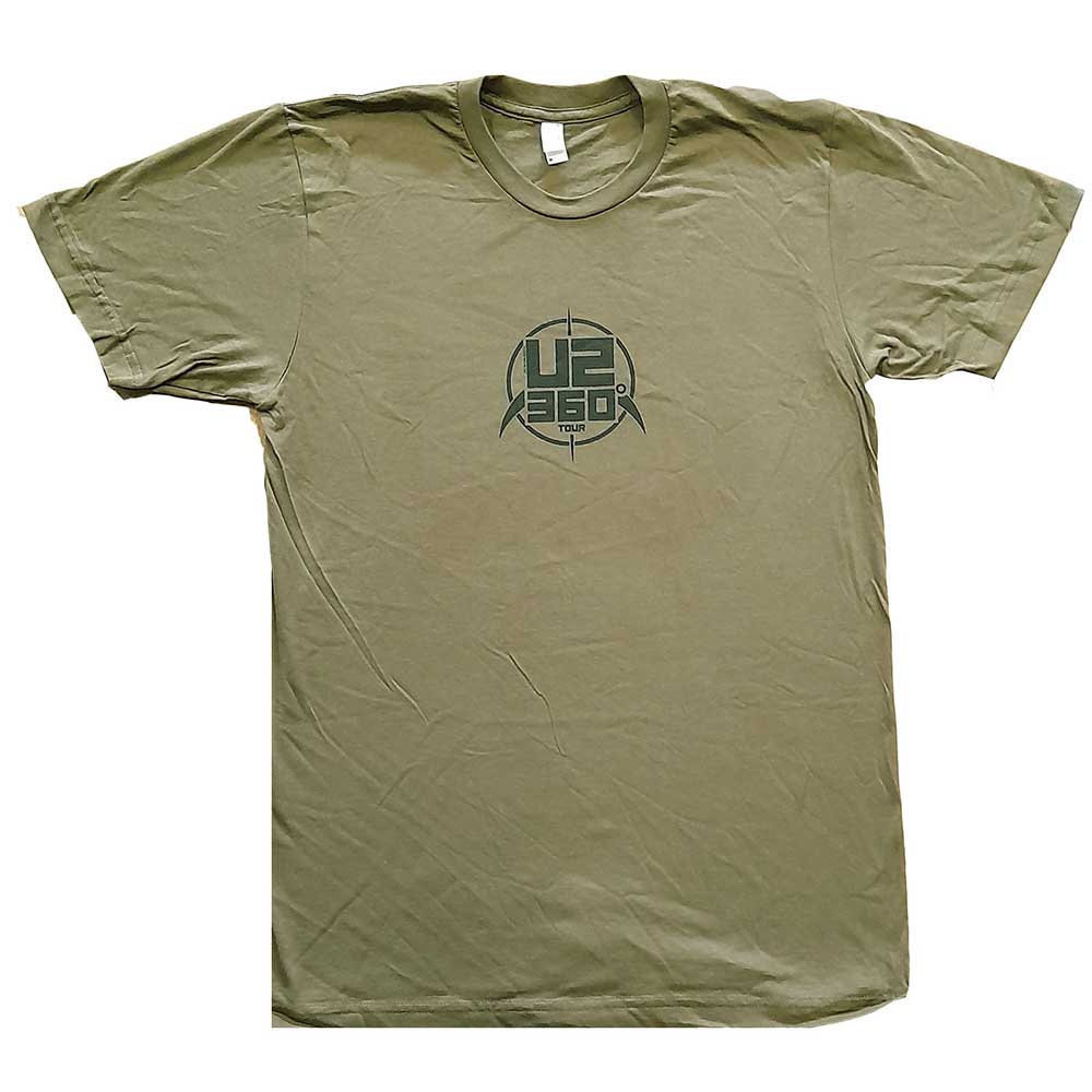 U2 Unisex T-Shirt: 360 Degree Tour Turin 2010 (Back Print) (Ex-Tour)