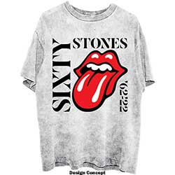 The Rolling Stones Unisex T-Shirt: Sixty Vertical (Wash Collection)