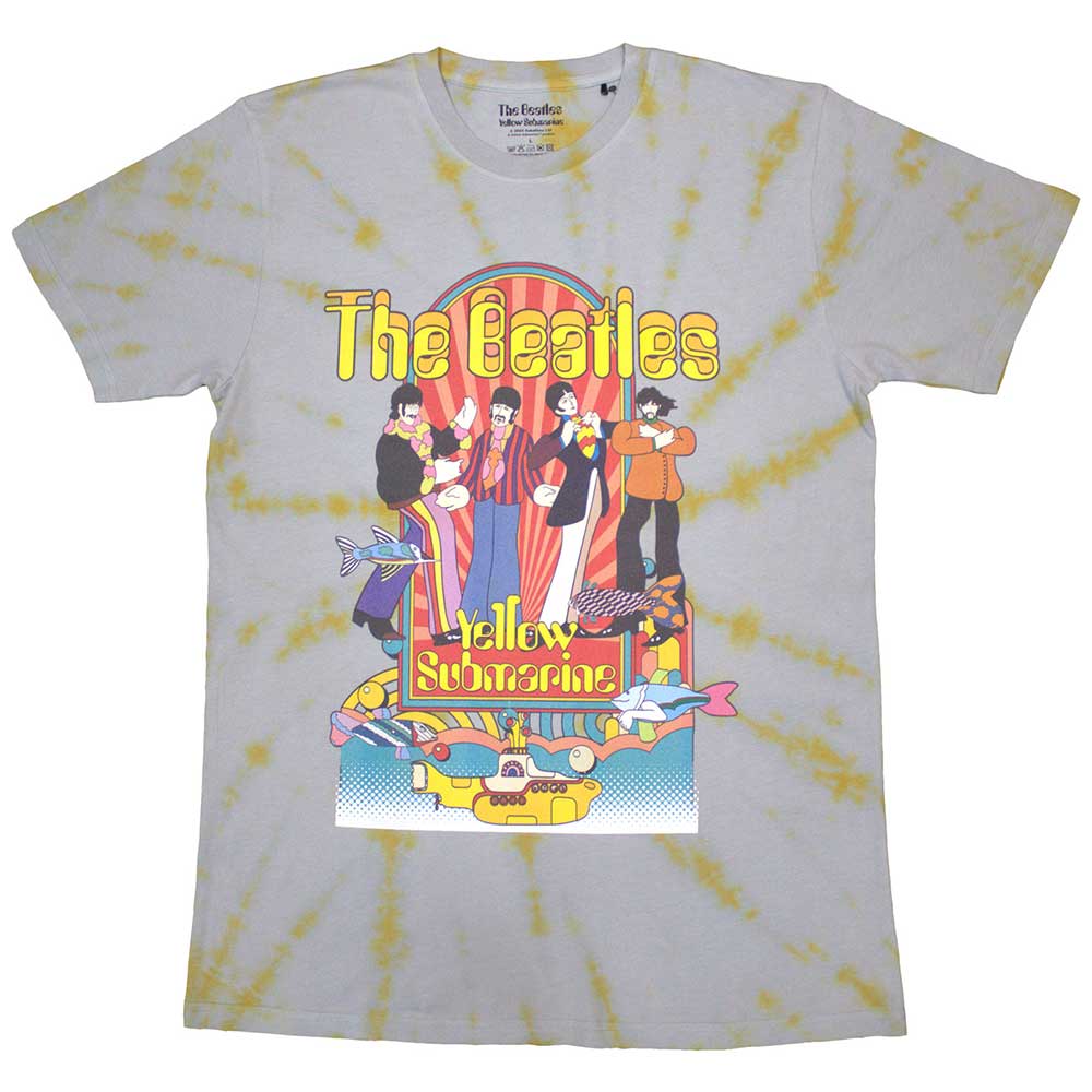 The Beatles Unisex T-Shirt: Yellow Submarine Band & Fish Wash Collection