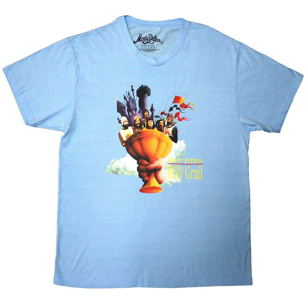 Monty Python Unisex T-Shirt: Holy Grail Cloud (Light Blue)