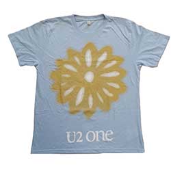 U2 Unisex T-Shirt: Glastonbury 2011 Smell the Flowers (Back Print) (Ex-Tour) (Medium)