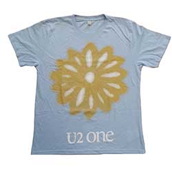 U2 Unisex T-Shirt: Glastonbury 2011 Smell the Flowers (Back Print) (Ex-Tour) (Medium)
