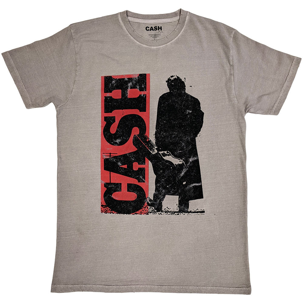 Johnny Cash Unisex T-Shirt: Bold Silhouette (Natural)