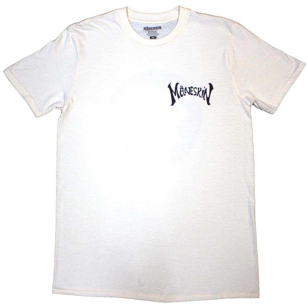 Maneskin Unisex T-Shirt: Pocket Logo & Zitti e Buoni Circle