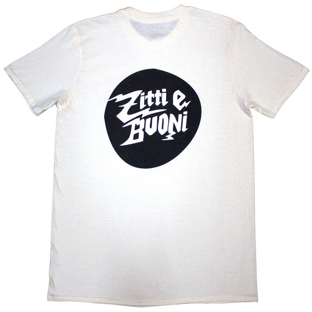 Maneskin Unisex T-Shirt: Pocket Logo & Zitti e Buoni Circle
