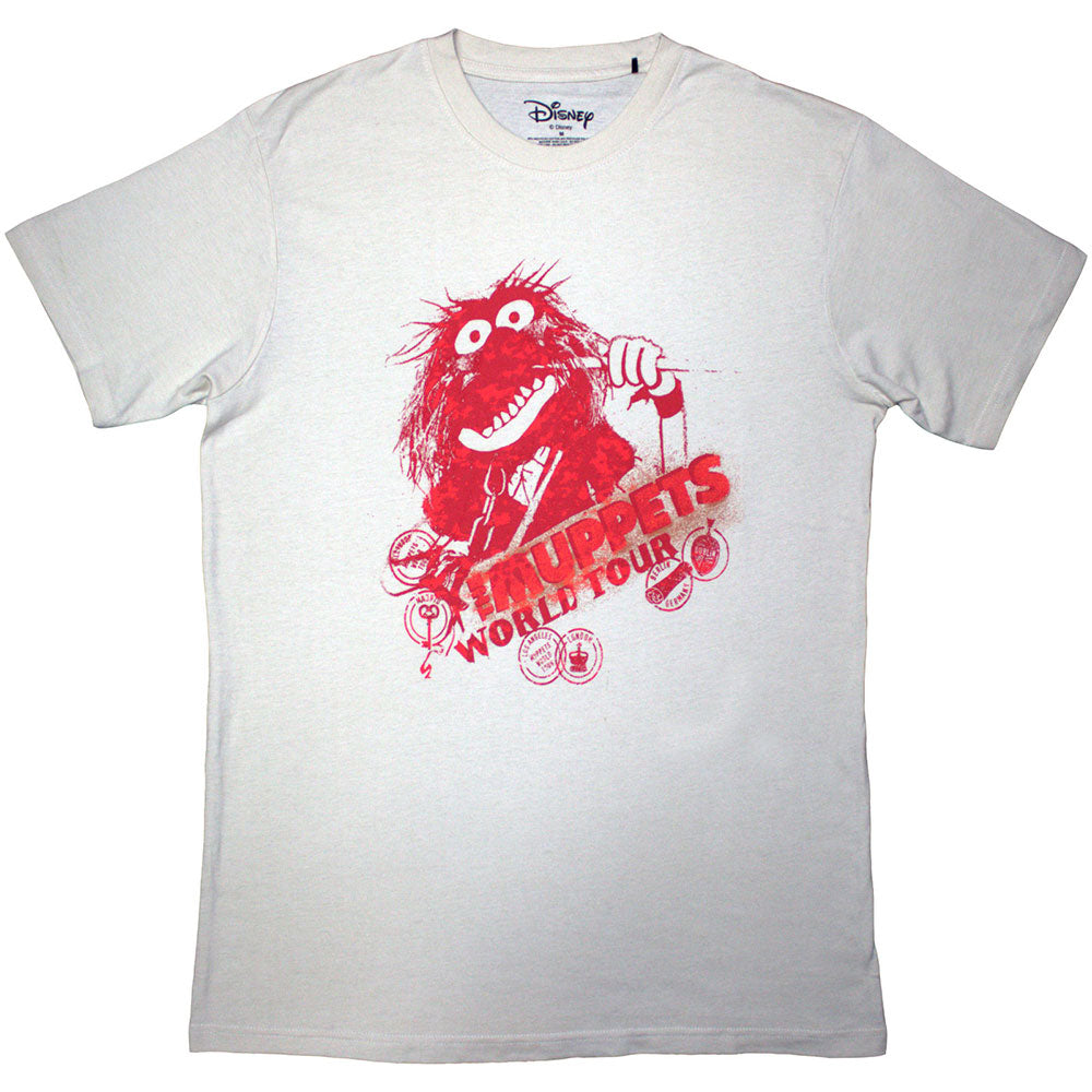 The Muppets Unisex T-Shirt: Animal On Tour (Natural)