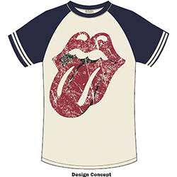 The Rolling Stones Unisex Raglan T-Shirt: Lick