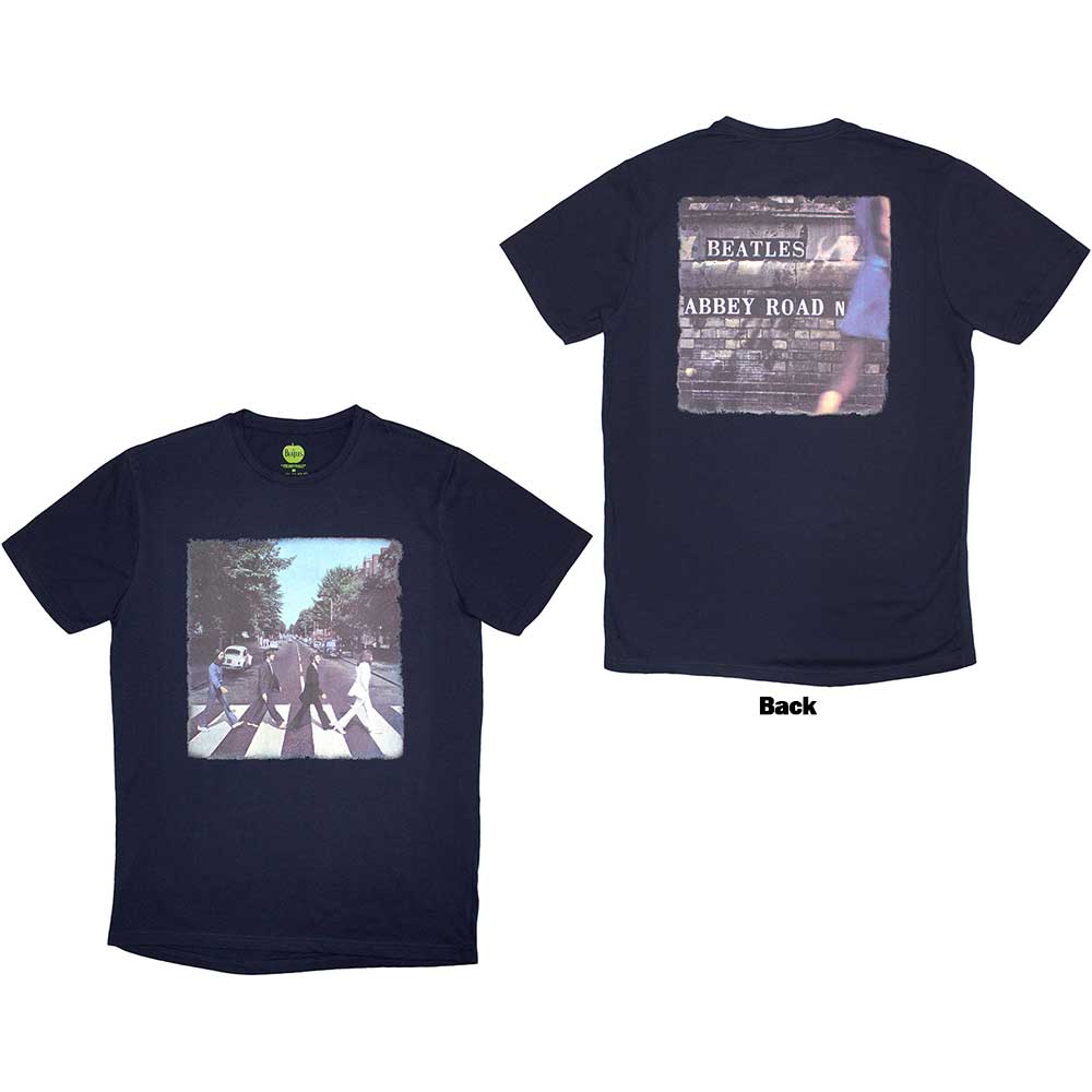 The Beatles Unisex T-Shirt: Vintage Abbey Road Back Print