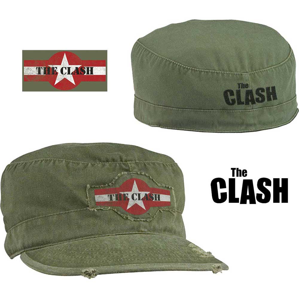 The Clash Unisex Military Cap: Star Logo (Distressed) (Large)