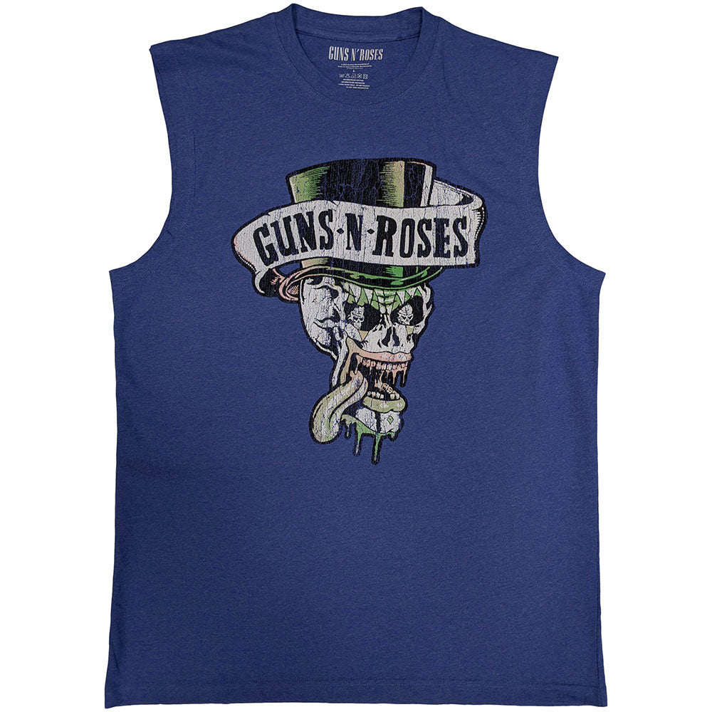 Guns N' Roses Unisex Tank T-Shirt: Top Hat & Tongue (Purple)