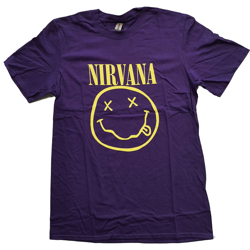 Nirvana Unisex T-Shirt: Yellow Smiley