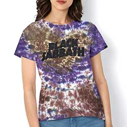 Black Sabbath Unisex T-Shirt: Wavy Logo (Wash Collection)