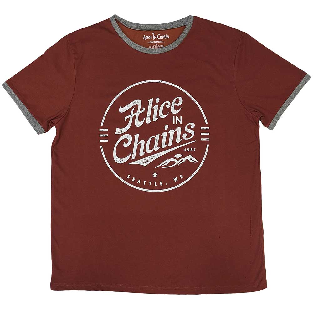 Alice In Chains Unisex Ringer T-Shirt: Circle Emblem