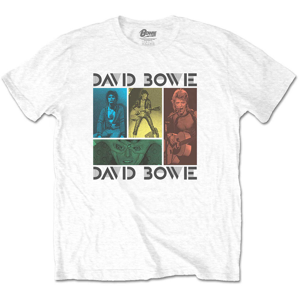 David Bowie Unisex T-Shirt: Mick Rock Photo Collage