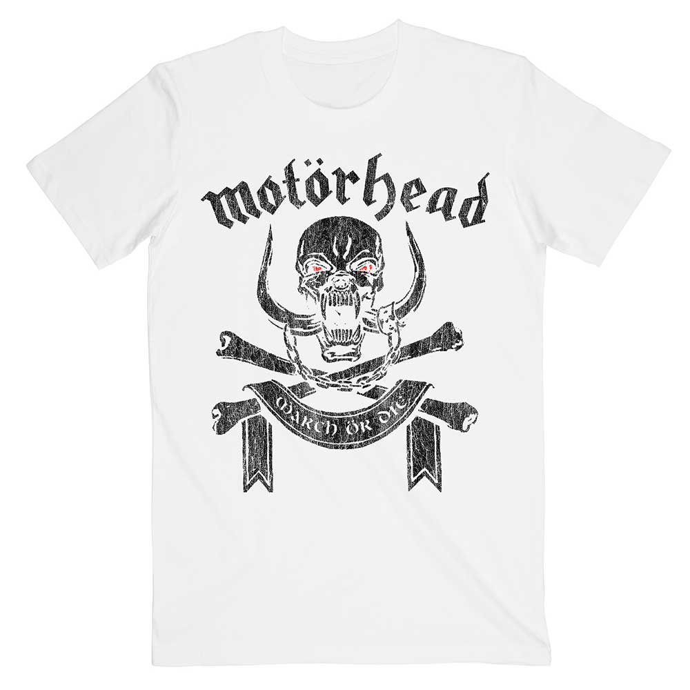 Motorhead Unisex T-Shirt: March or Die Lyrics (Back Print)