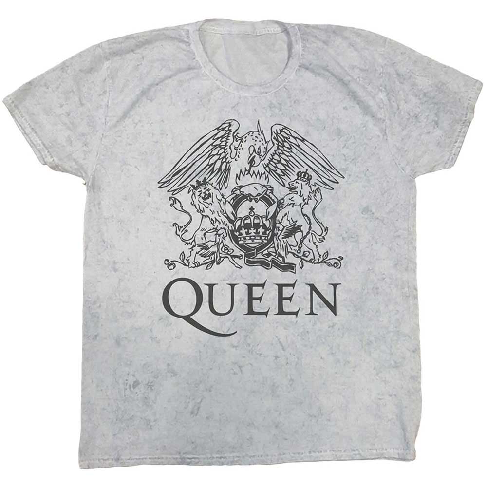 Queen Unisex T-Shirt: Crest (Wash Collection)