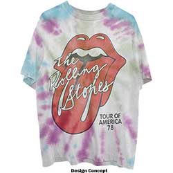 The Rolling Stones Unisex T-Shirt: Tour of USA '78 (Wash Collection)